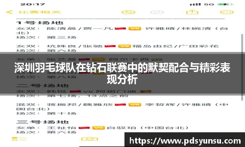 深圳羽毛球队在钻石联赛中的默契配合与精彩表现分析
